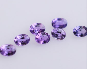 Purple Sapphire Ovals from Madagascar, No heat 3x2mm Oval Lavender Sapphire, Sapphire Melee Sold Per Piece for Halo Design