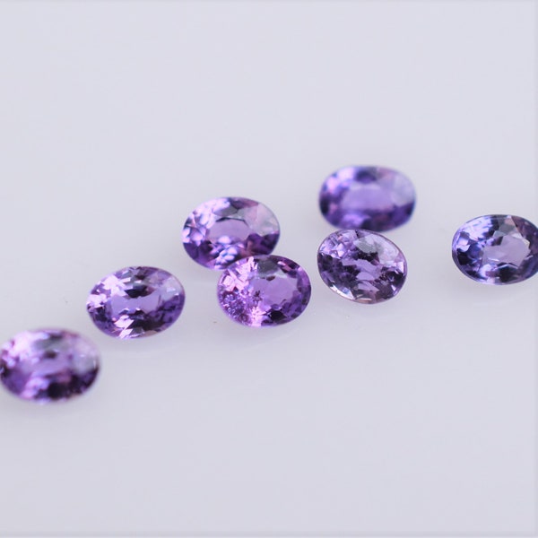 Purple Sapphire Ovals from Madagascar, No heat 3x2mm Oval Lavender Sapphire, Sapphire Melee Sold Per Piece for Halo Design