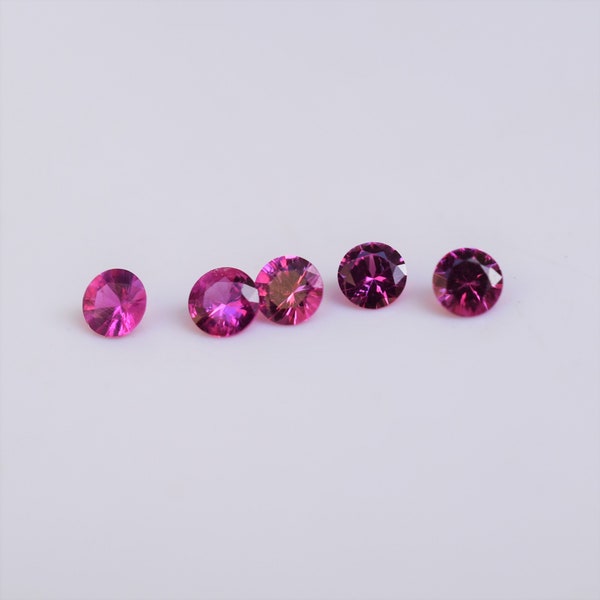 Loose Neon Pink Mozambique Sapphire Rounds, 3mm Unheated Pink Sapphire Melee for DYI Project, GIA Batch Tested, Sold Per Piece