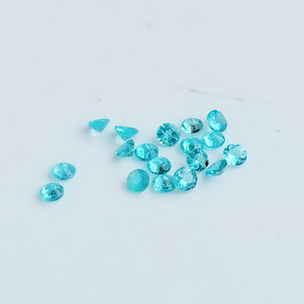 Brazilian Paraiba Tourmaline 1.3mm Melee, Sold by the Piece, Copper Bearing Brazilian Tourmaline for Halo or Custom