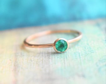 Custom birthstone stacking ring, 4mm stacking ring, make your own jewelry, design your own ring, personalized gemstone ring