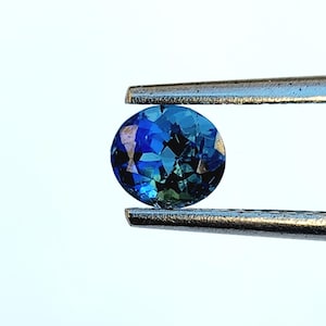Unheated Paraiba Tourmaline Oval .6 carats, Blue Brazilian Paraiba Tourmaline 5.5x4.8, October Birthstone oval unusual color