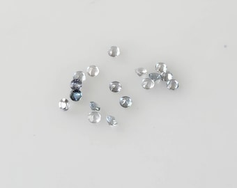 Grey Spinel Rounds, Silver Grey  1.5mm Spinel Melee, Mozambique spinel sold per piece, August birthstone, For Halo Ring