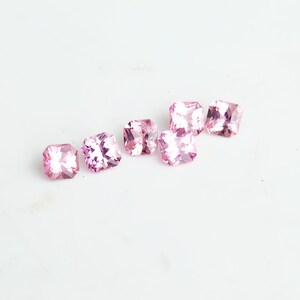 Pink Mahenge Spinel: 3mm Asscher Cut Gemstone image 7