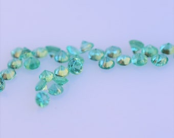 Emerald Melee from Zambia, 2mm Round Light green Emerald, Low oil emeralds for Design. PRICED PER PIECE