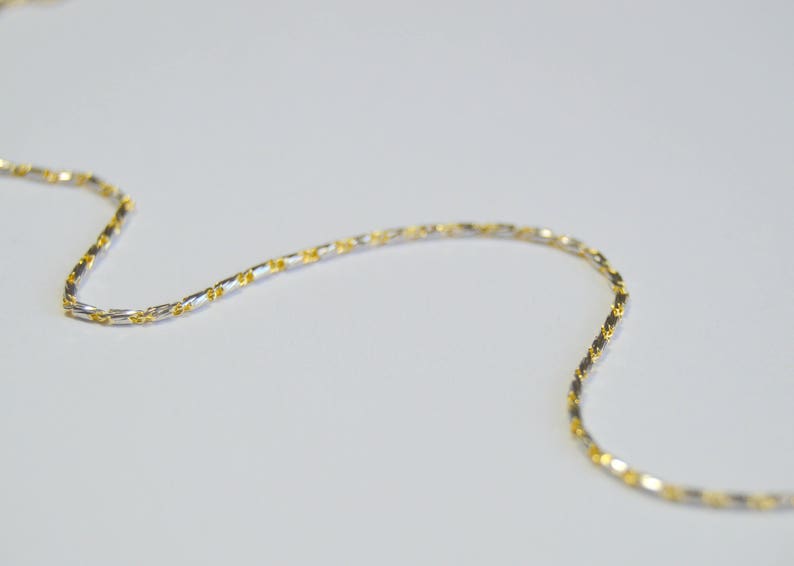 Yellow and White Gold Chain White Gold 
