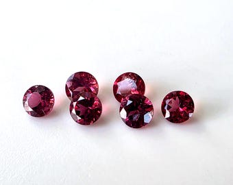 Burma Red Spinel Matched Rounds, 3.7mm Average, Sold Per Piece