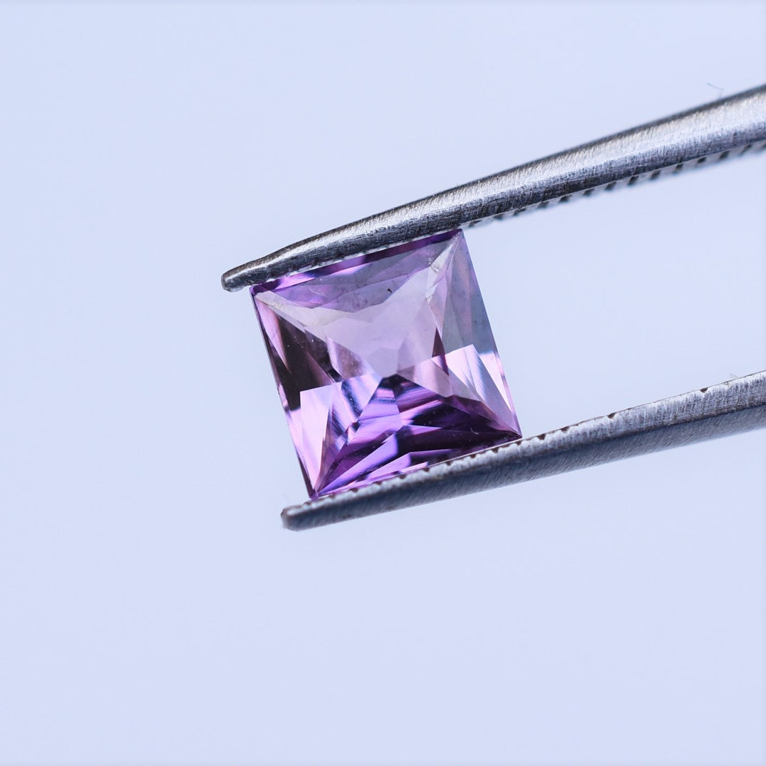 Purple Ceylon Sapphire Princess Cut, 5.98 X 5.93mm 1.09 Carat, Unheated ...