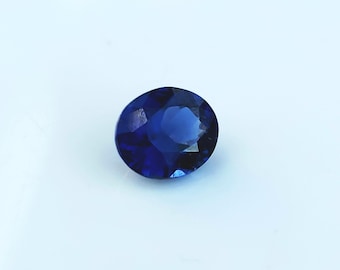 Unheated Ceylon Sapphire: Royal Blue Oval Gemstone, .67 ct