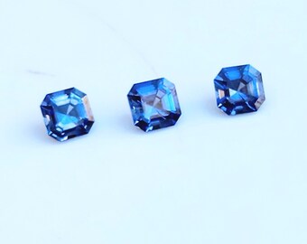 Blue Sapphire Asscher Cut 3.5mm, Small Blue Sapphire from Madagascar, Cornflower Blue Natural Sapphire, September Birthstone Sold per Piece