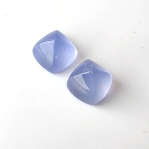 Namibische Chalcedon Zuckerhut Cabochons, 7 mm unbehandeltes Chalcedon Quadrat Zuckerhut Cabochons Bild 4