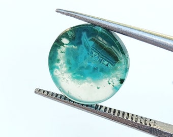 Chrysocolla Malachite Agate Cabochon: Arizona Gemstone, 11mm Round