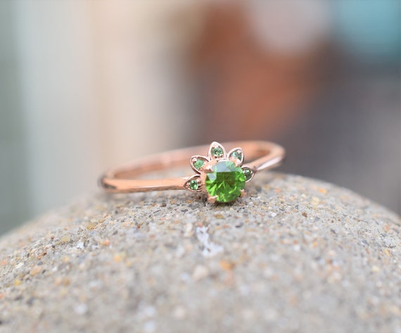 Russian demantoid garnet ring clearance