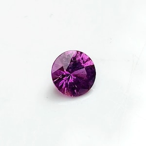 Purple Madagascar Sapphire: Round Cut Gemstone, .73 Carat