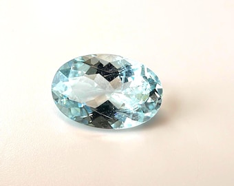 Oval Aquamarine: 5.38ct Natural Madagascar Aqua (15x10mm)