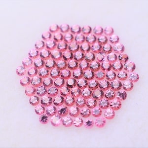 Baby Pink Color Spinel from Burma, 1.5mm Round Pink Spinel Melee  sold by the piece, Spinel for Custom Jewelry. Price per piece.