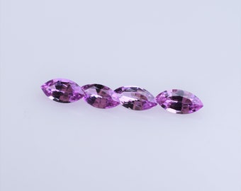 Purple Marquis Sapphire, bright purple Madagascar sapphire, rare shape 4x2mm sapphire, marquis melees, marquis gems, sold per piece