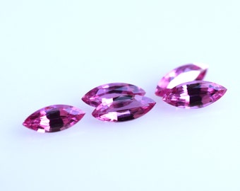 Pink Marquis Sapphire, unheated bright pink Mozambique sapphire, rare shape 4.8x2mm sapphire, marquis melees, marquis gems, Sold Per Piece