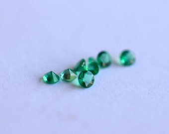 Small Emeralds from Brazil, 1.5mm Round Brazilian emeralds, Bright Green Emerald Rounds, May Birthstone, Sold per Piece