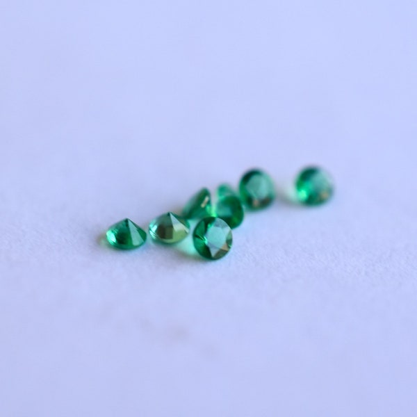 Small Emeralds from Brazil, 1.5mm Round Brazilian emeralds, Bright Green Emerald Rounds, May Birthstone, Sold per Piece