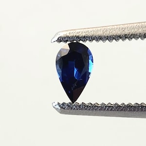 Royal Blue Sapphire Pear: 5x3mm Madagascar Gemstone, September Birthstone