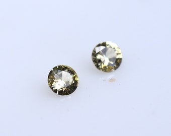 Lemon Yellow Sapphire Pair: 0.36ct, from Sri Lanka