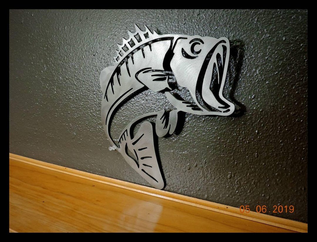 Fishbase Sign Metal Bass Sign -fish Sign -fish Art - Etsy