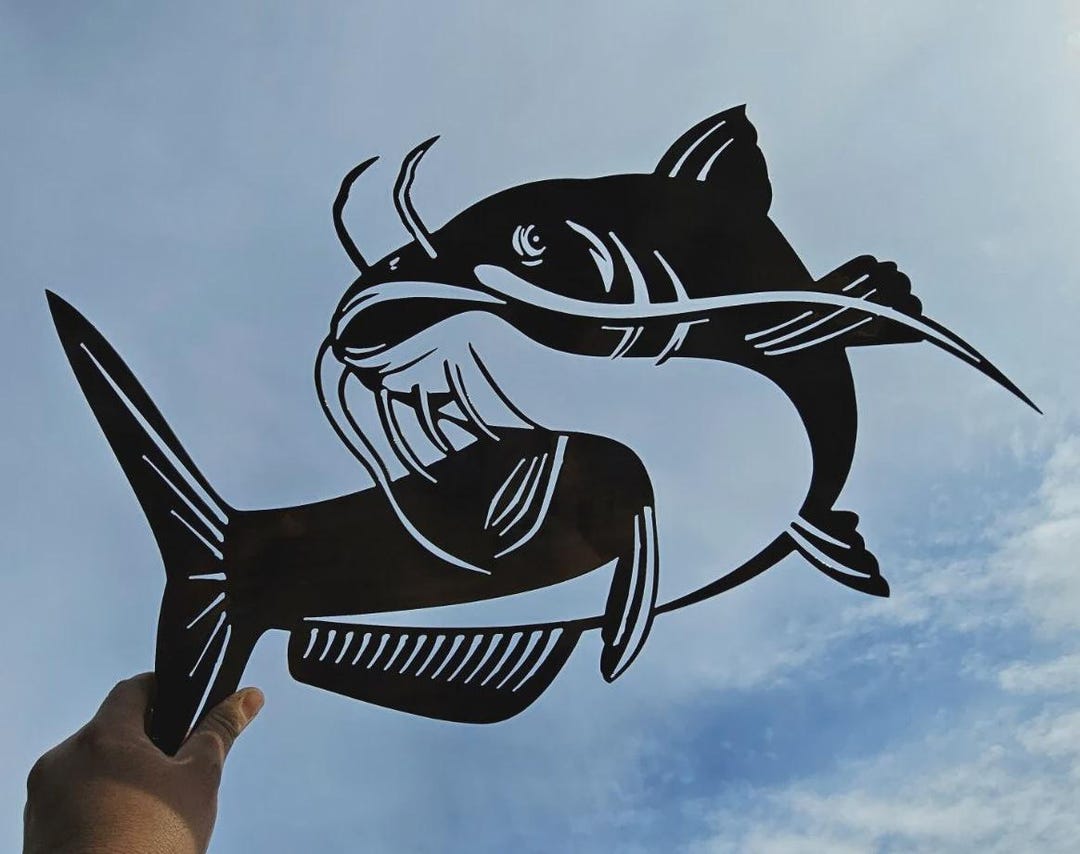 Catfish Wall Decor-fishing Decor - Etsy