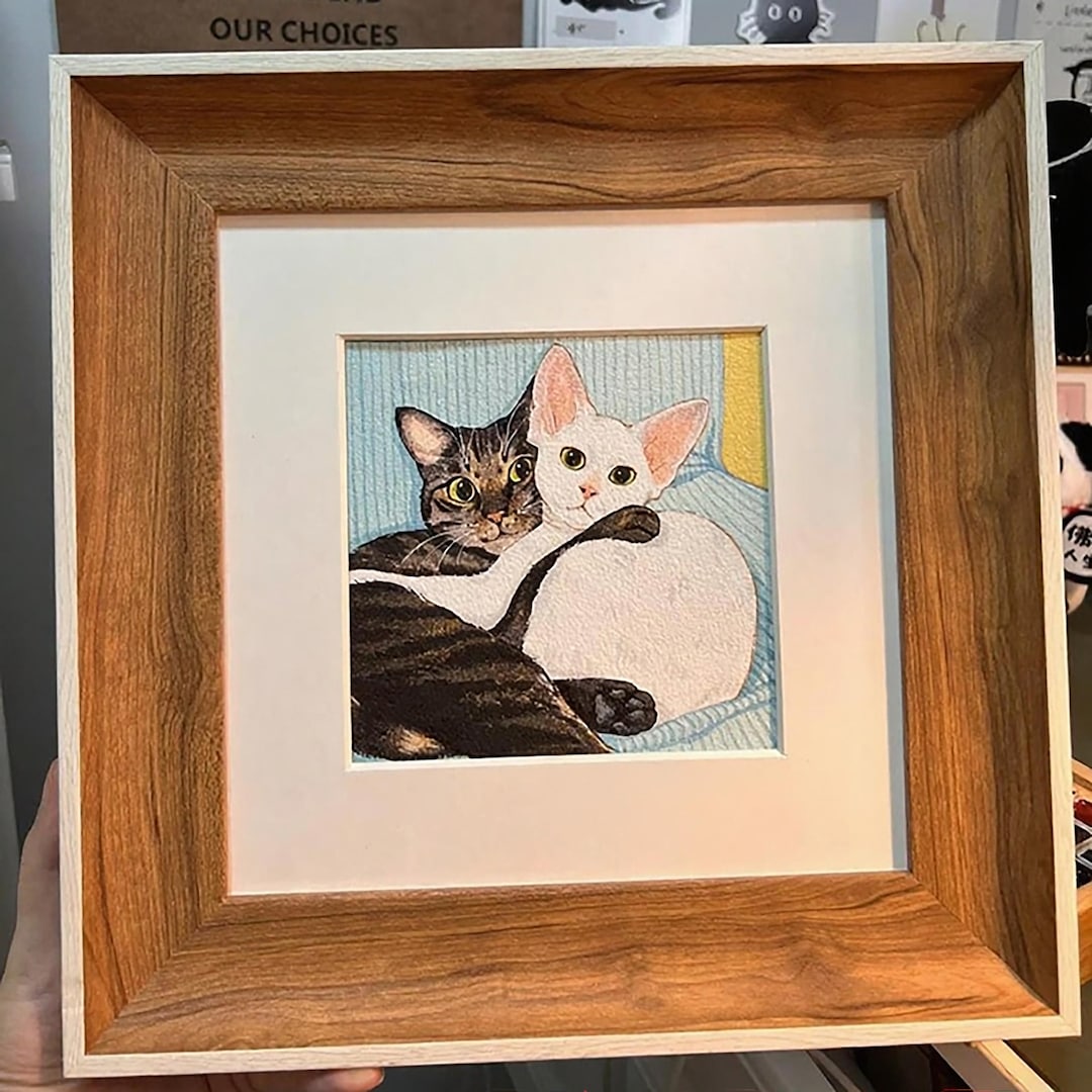 Custom Pet Memorial Watercolor Portrait From Photo, Dog Cat Loss Gift ...