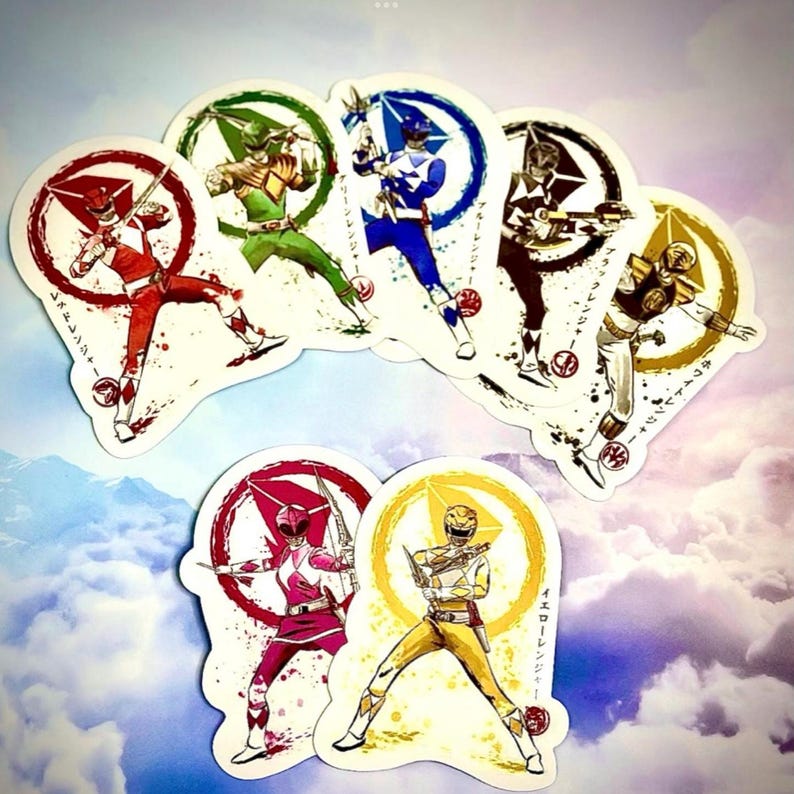 Sticker Chart Power Rangers 3-inch Power Ranger Action Sticker - Etsy