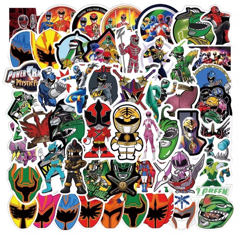 2-inch Power Rangers Random Sticker Set - Etsy