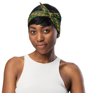 African Print Bandana – Bold Unisex Bandana - Versatile Neckwear with Vintage Pattern Design
