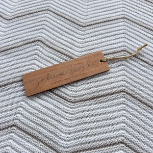 Bookmark made of mahogany wood / Name of God &quot;Yahweh Jire - The Lord will provide&quot;