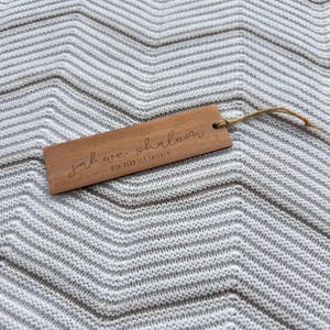 Bookmark made of mahogany wood / Name of God &quot;Yahweh Shalom - The Lord is Peace&quot;