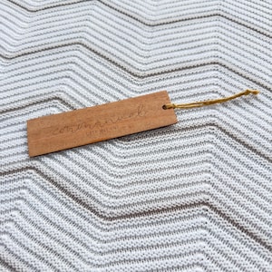 Bookmark made of mahogany wood / Name of God &quot;Immanuel - God with us&quot;