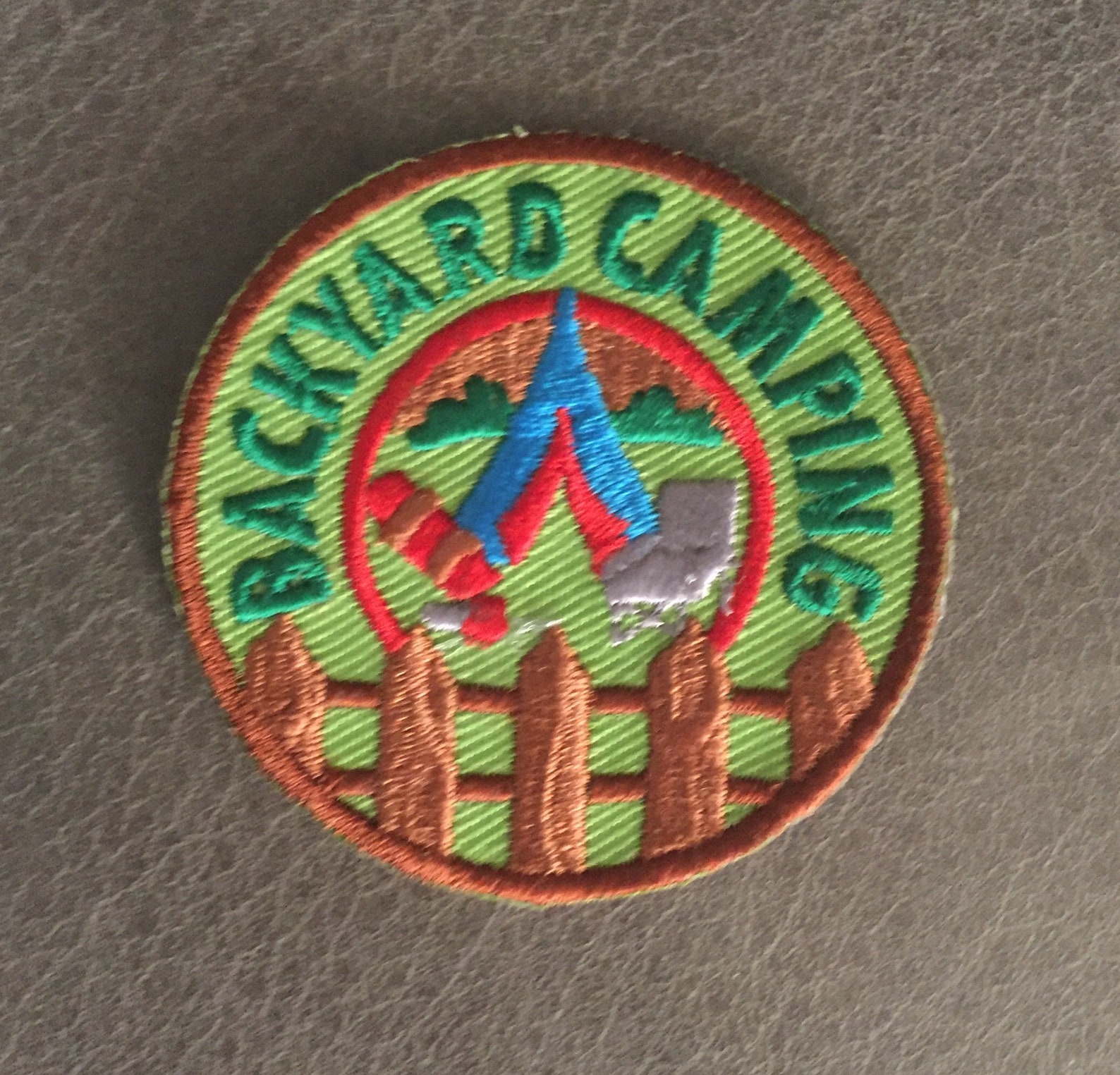 Backyard Camping Merit Badge Iron On Back Yard Tent Sleeping Etsy