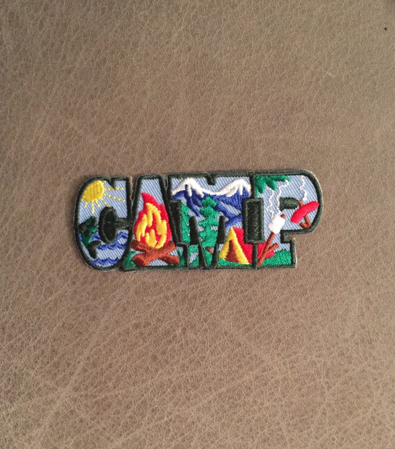 Camp Scout Merit Badge Camping Patch Iron On Adult Patches Etsy