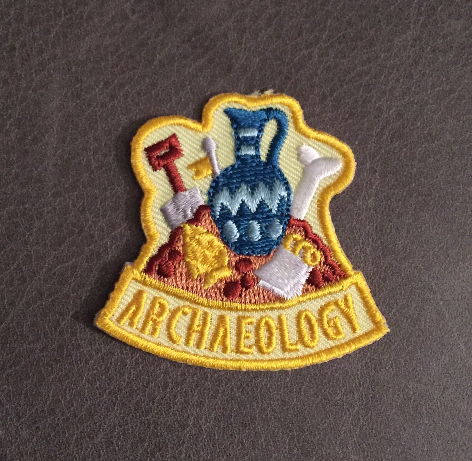 Archeology Merit Badge Indiana Jones Iron on Patch Pottery Etsy
