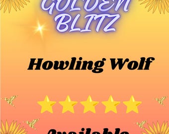 Golden Blitz Sticker Mono_go "Howling Wolf'' 5 Star  Avaliable