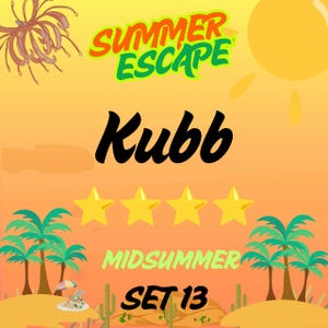 Autocollant 4 étoiles Mono_Go SUMMER ESCAPE Kubb, série 13