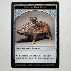 Token de tesouro personalizado - Vaso de javali etrusco