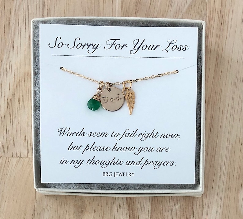 Loss of Father Sympathy Gift Necklace So Sorry for Your