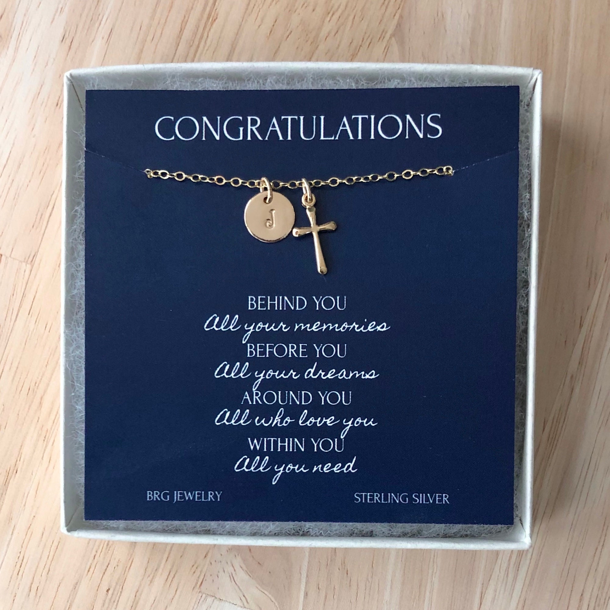 Personalized Christian Graduation Gift for Girls Tiny Gold | Etsy