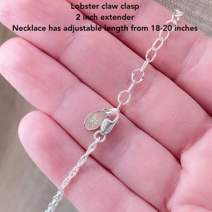 Initial Necklace with Birthstone Sterling Silver Choose Your Birthstone Personalized Jewelry Gifts for Women Teen Girls image 9