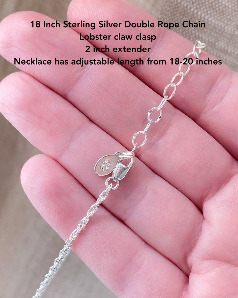 Initial Necklace with Birthstone Sterling Silver Choose Your Birthstone Personalized Jewelry Gifts for Women Teen Girls image 9