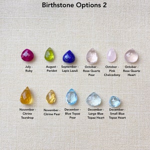 Birthstone Charms in Sterling Silver for Necklaces and Bracelets Choose Your Month image 6
