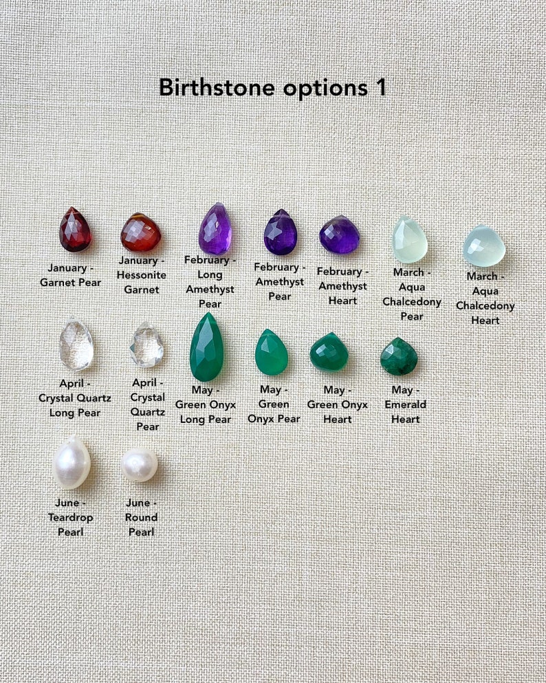 Birthstone Charms in Sterling Silver for Necklaces and Bracelets Choose Your Month image 5