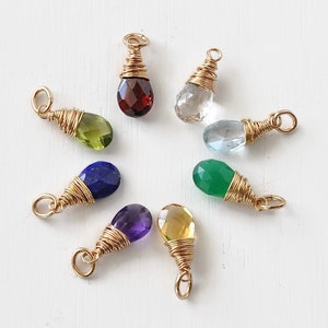 Birthstone Charms in Gold Fill for Necklaces and Bracelets Choose Your Month image 3