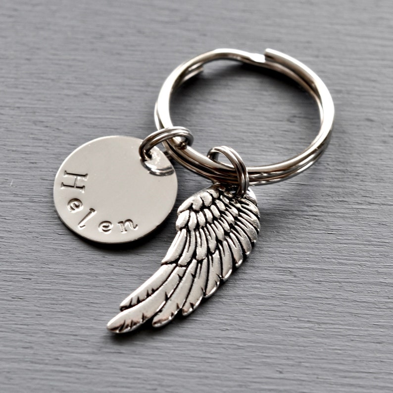 Personalized Sympathy Gift Keychain for Loss of Spouse