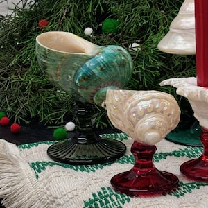 Handmade Shell Mugs, Natural Conch Mugs, Unique Conch Glasses, Martini Mugs, Beach Wedding Favours, Anniversary Gifts, Exquisite Decorations